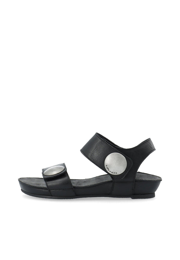 CASHOTT CASAVA SANDAL LEATHER Velcro Black