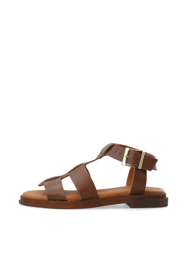 CASHOTT CASELIA Sandal Leather *Sandals Cognac