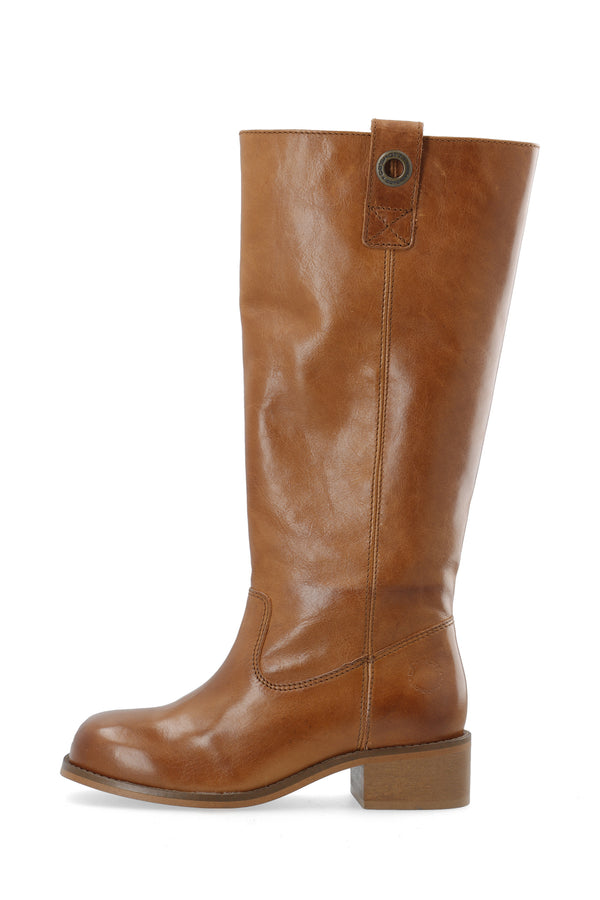CASHOTT CASVILMA HIGH SHAFT BOOT *Pull On Cognac