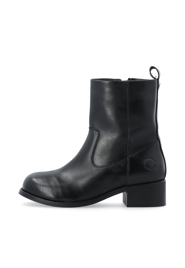 CASHOTT CASVILMA ZIP BOOT - Stone Leather *Zip Boot Black