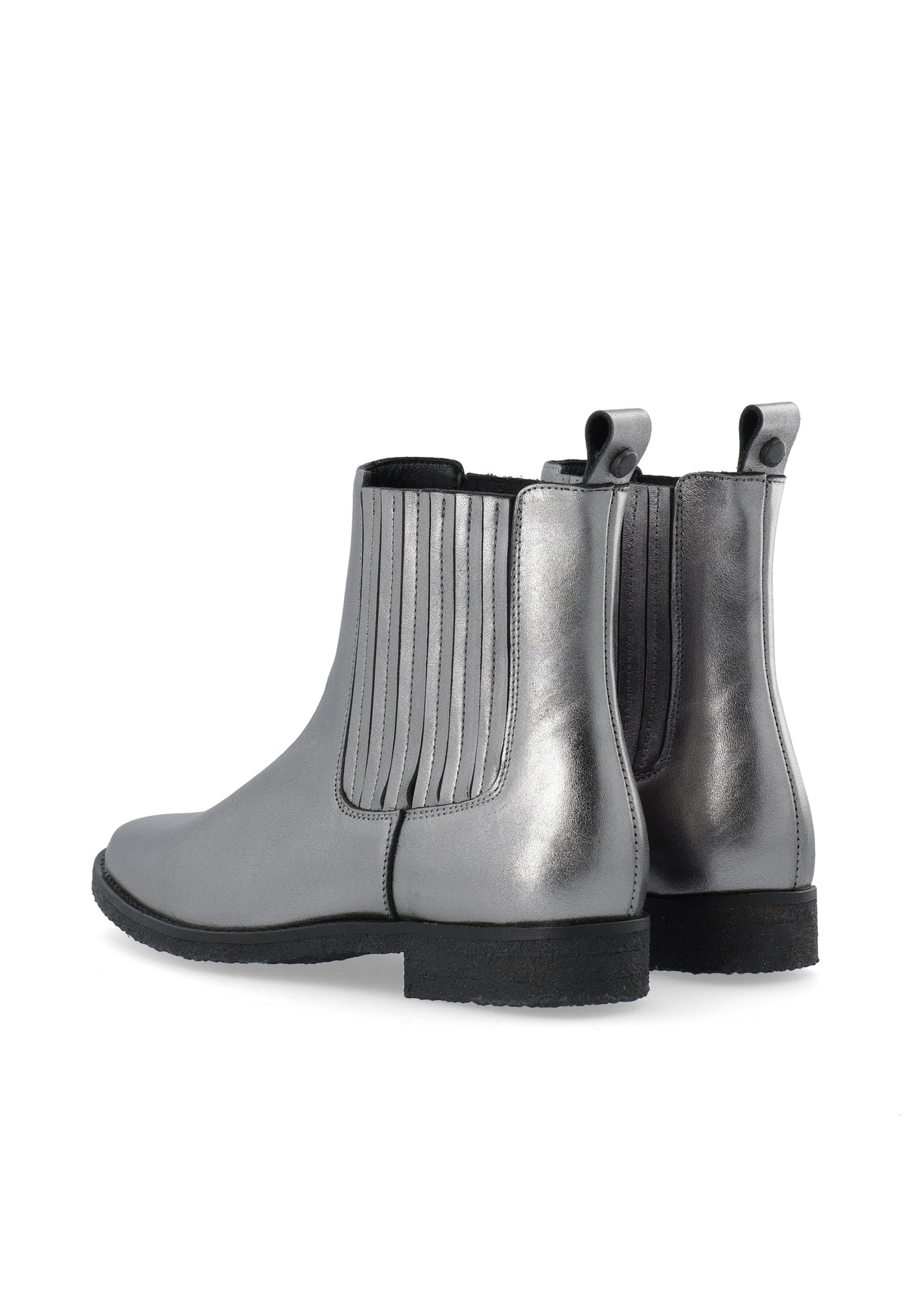 CASHOTT CASAGNES Chelsea Boot Metallic Leather Chelsea Grey Metallic