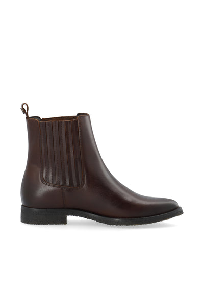 CASHOTT CASAGNES Chelsea Boot Pull Up Leather Chelsea Coffee