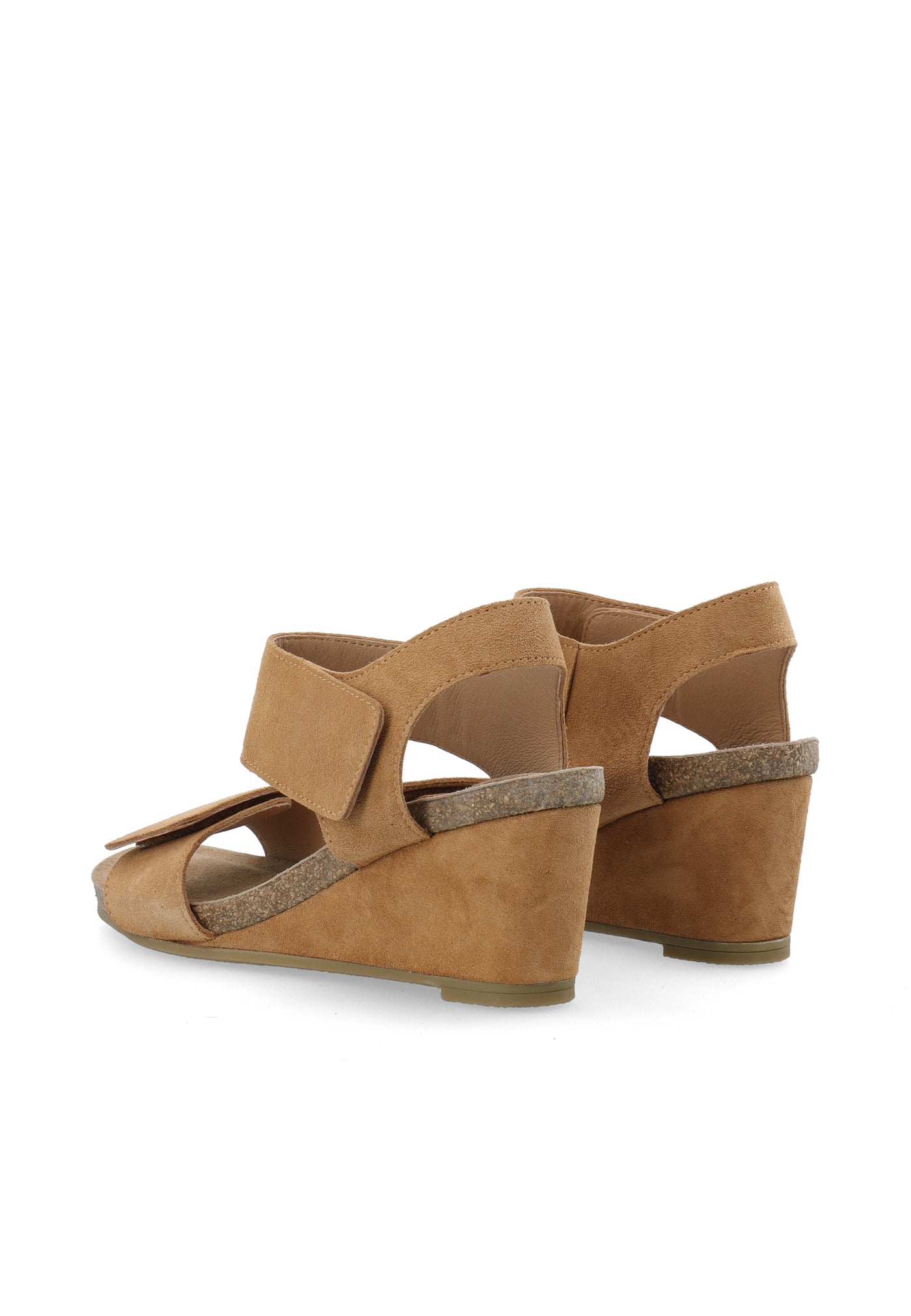 CASHOTT CASALBERTA Velcro Sandal Suede Velcro Brandy