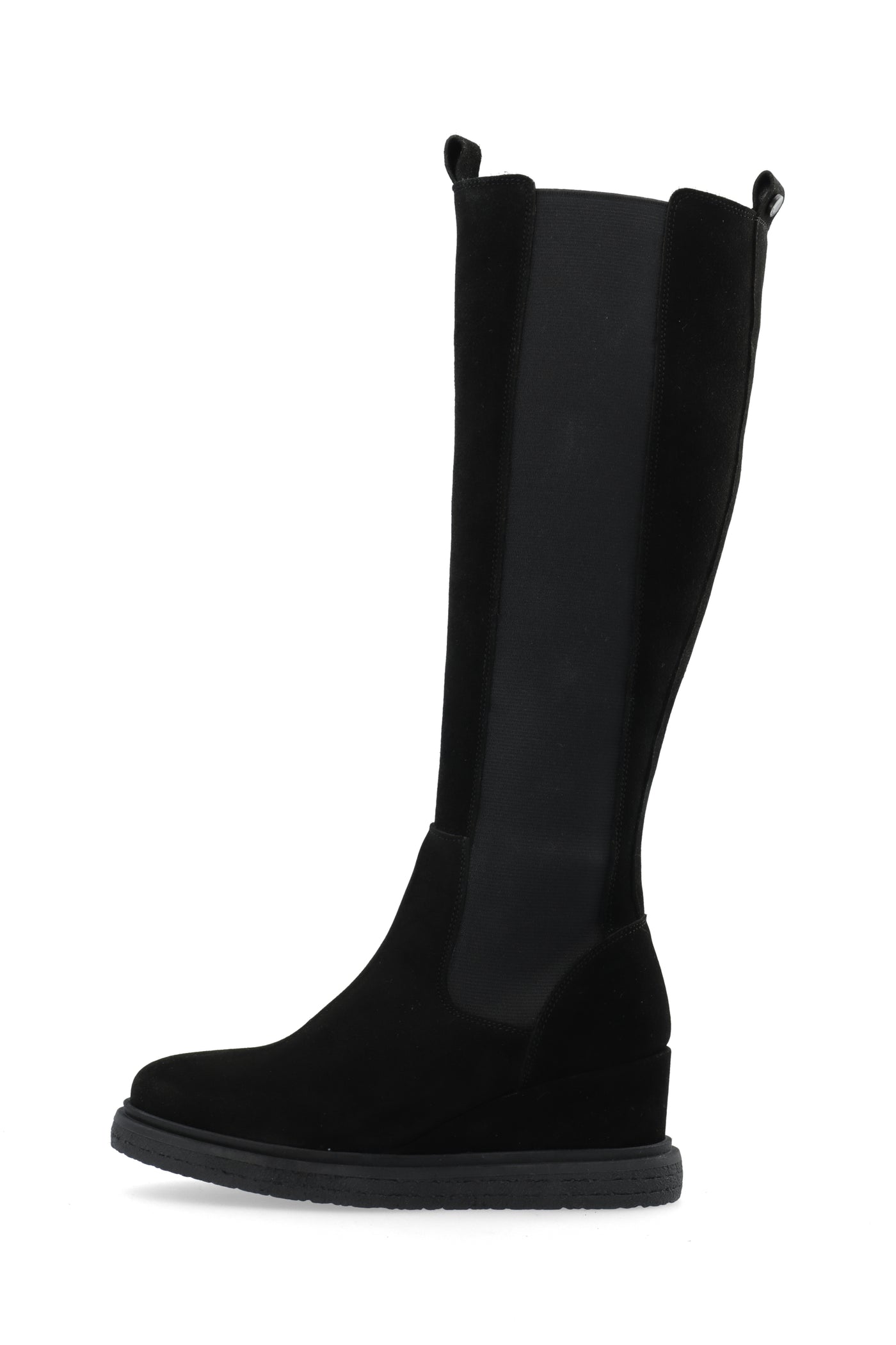 CASHOTT CASANJA Tall Boot Suede Chelsea Black