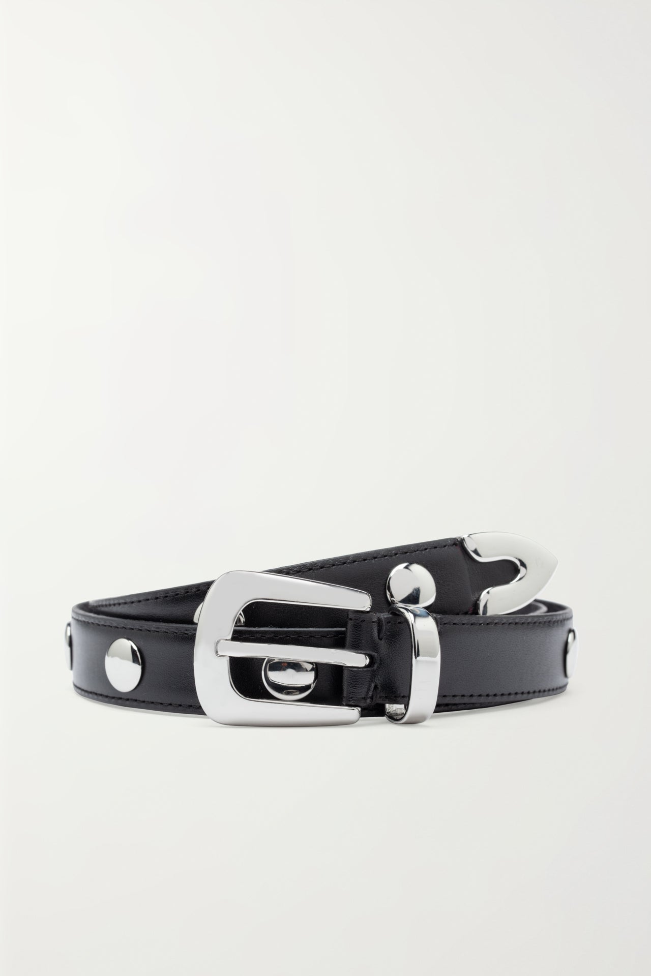 CASHOTT CASASTA Studded Western Belt Leather Belt Black