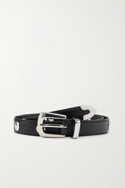 CASHOTT CASASTA Studded Western Belt Leather Belt Black