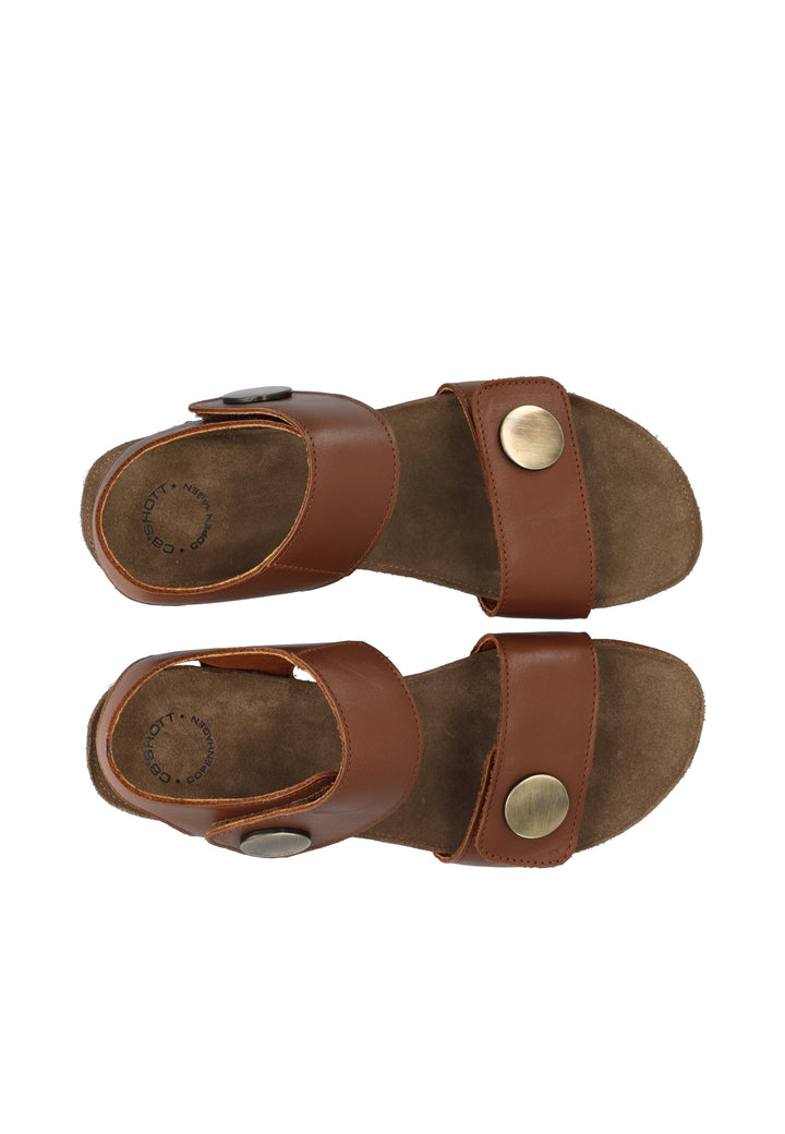 CASHOTT CASAVA SANDAL *Ankle Strap Cognac