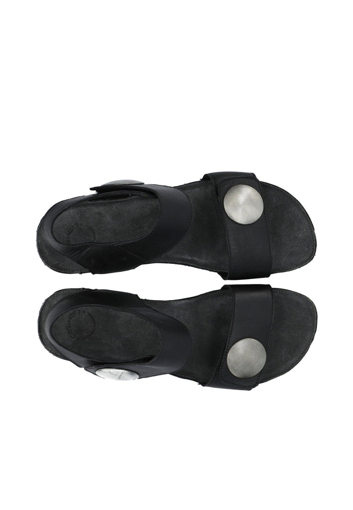 CASHOTT CASAVA SANDAL LEATHER Velcro Black