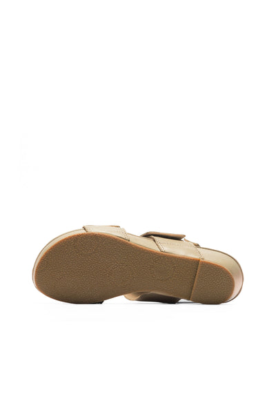 CASHOTT CASAVA Velcro Sandal Leather Velcro Taupe