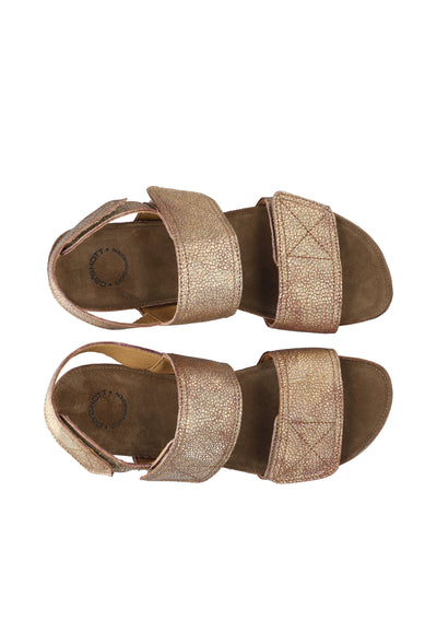 CASHOTT CASAVA Velcro Sandal Metallic Suede Velcro Multi Color