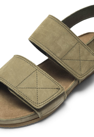 CASHOTT CASAVA Velcro Sandal Nubuck Velcro Olive