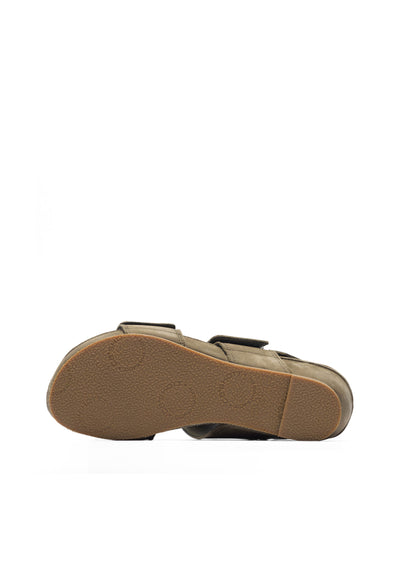 CASHOTT CASAVA Velcro Sandal Nubuck Velcro Olive
