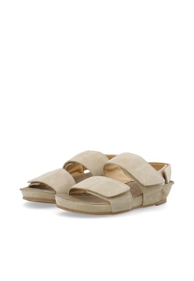 CASHOTT CASAVA Velcro Sandal Suede Velcro Beige