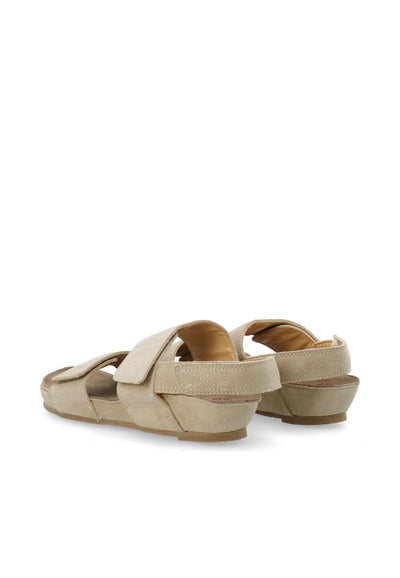 CASHOTT CASAVA Velcro Sandal Suede Velcro Beige