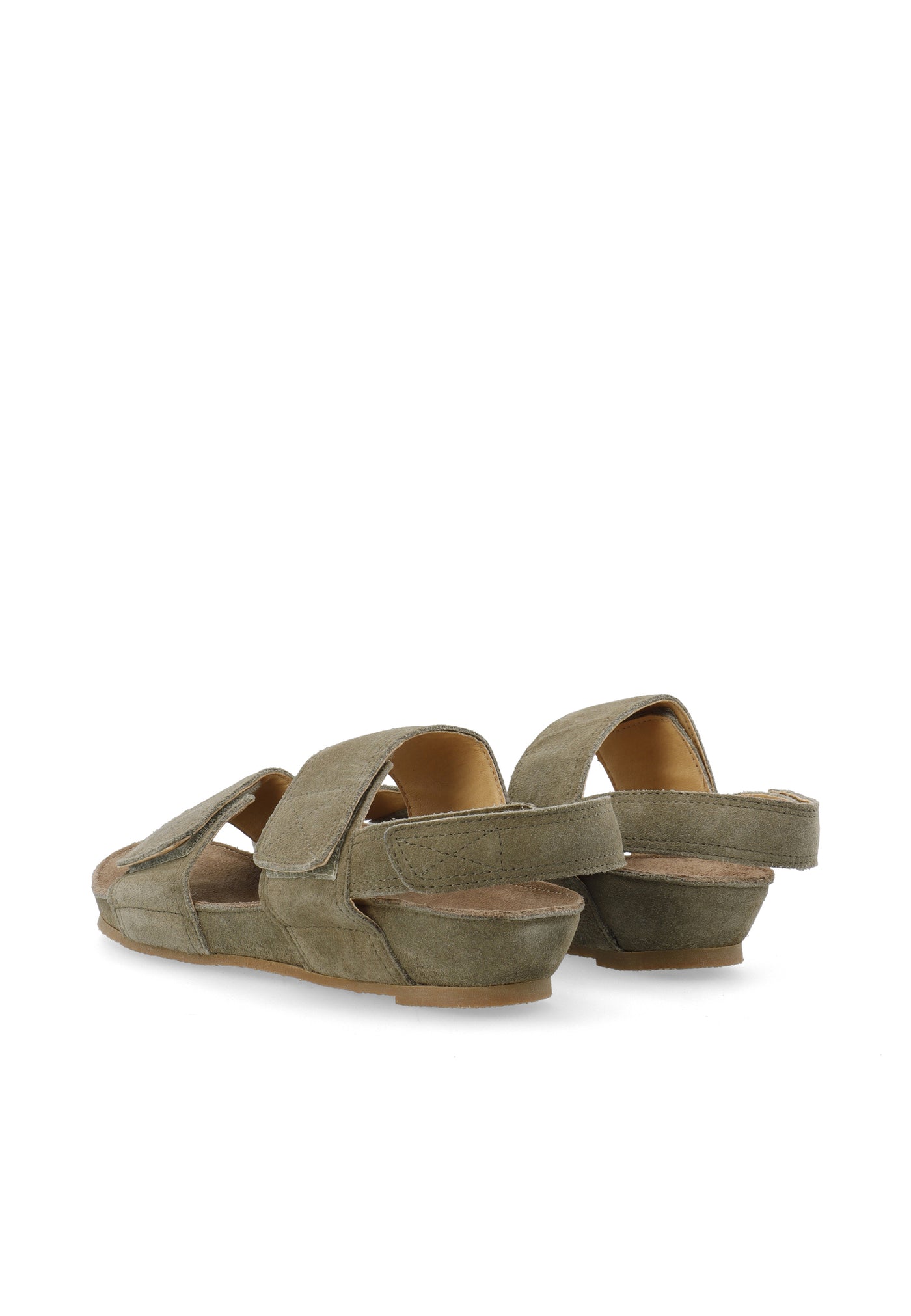 CASHOTT CASAVA Velcro Sandal Suede Velcro Olive