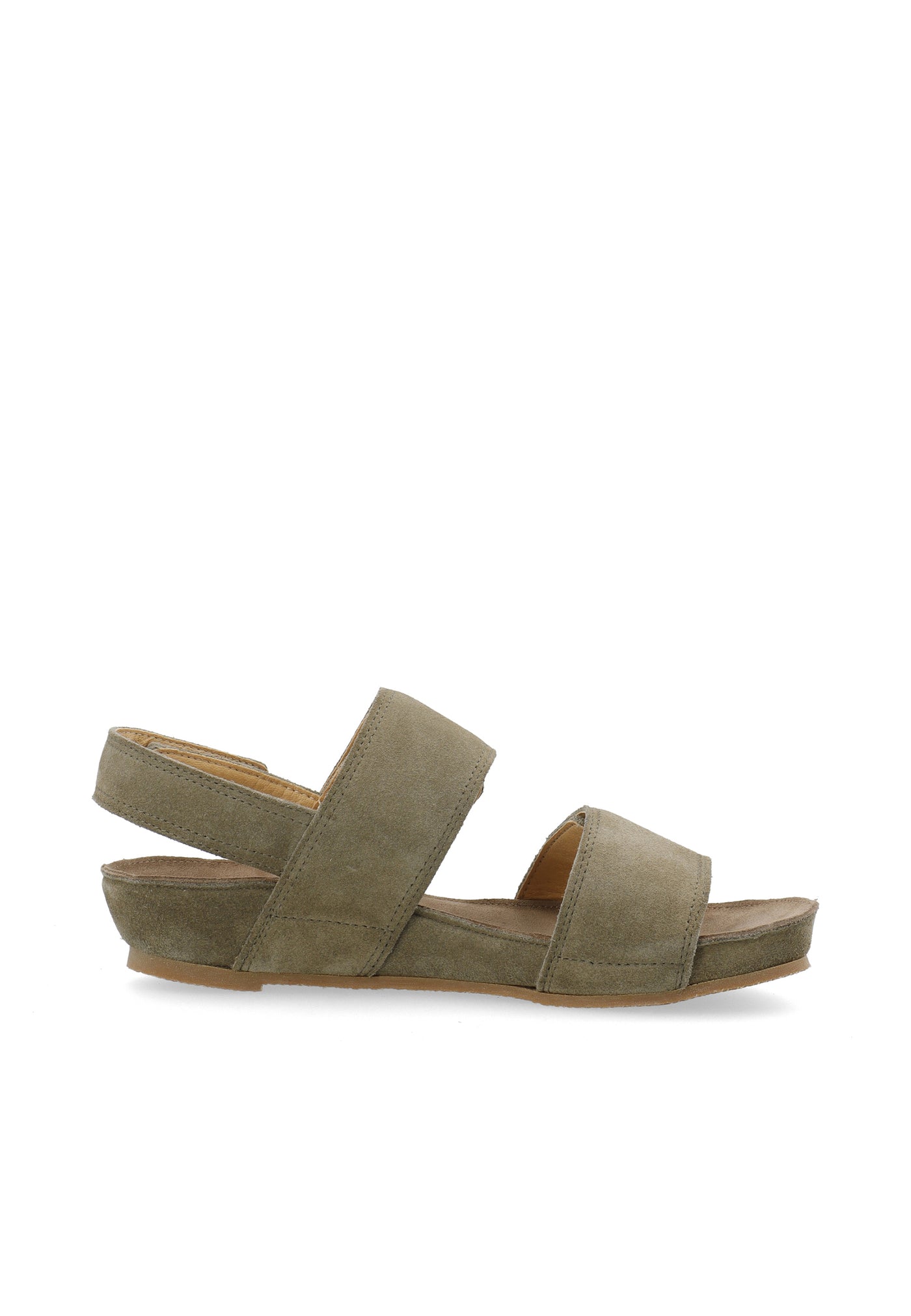 CASHOTT CASAVA Velcro Sandal Suede Velcro Olive