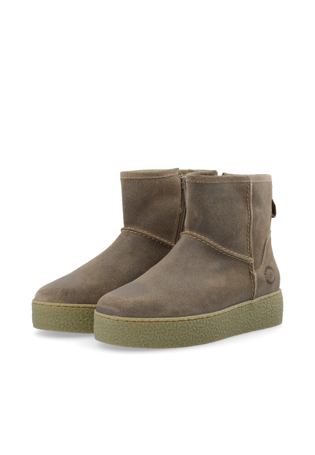 CASHOTT CASCAMILLA WARM LINED BOOT OILED SUEDE *Zip Boot Beige