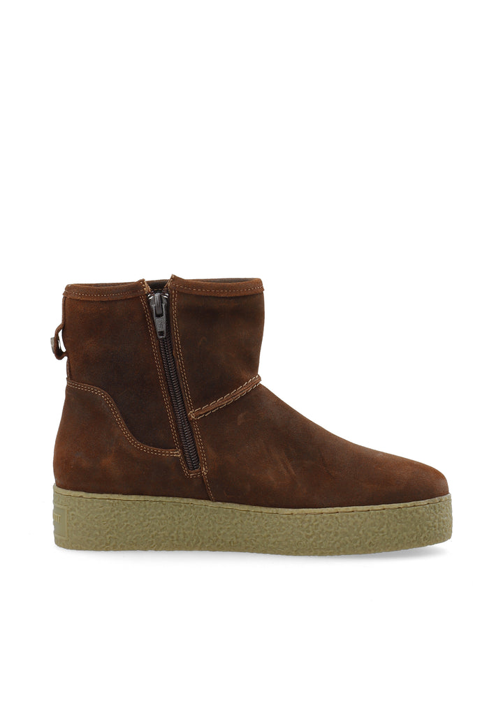 CASHOTT CASCAMILLA WARM LINED BOOT OILED SUEDE *Zip Boot Cognac