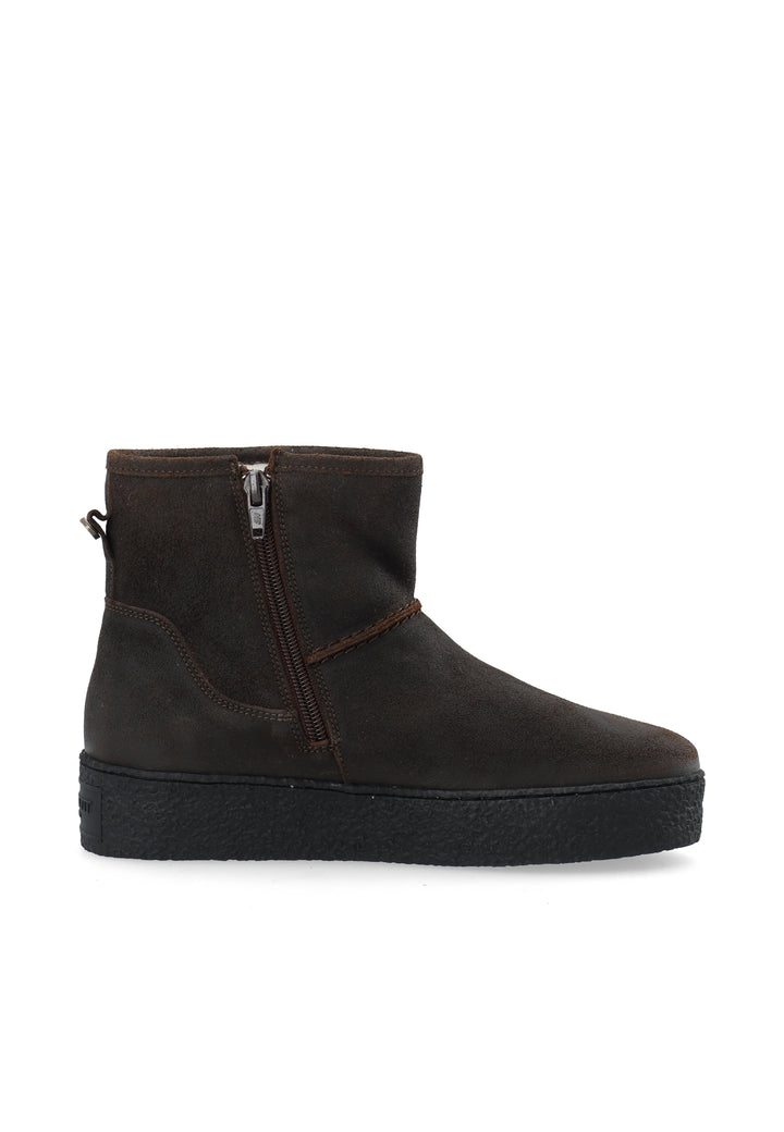 CASHOTT CASCAMILLA WARM LINED BOOT OILED SUEDE *Zip Boot Coffee