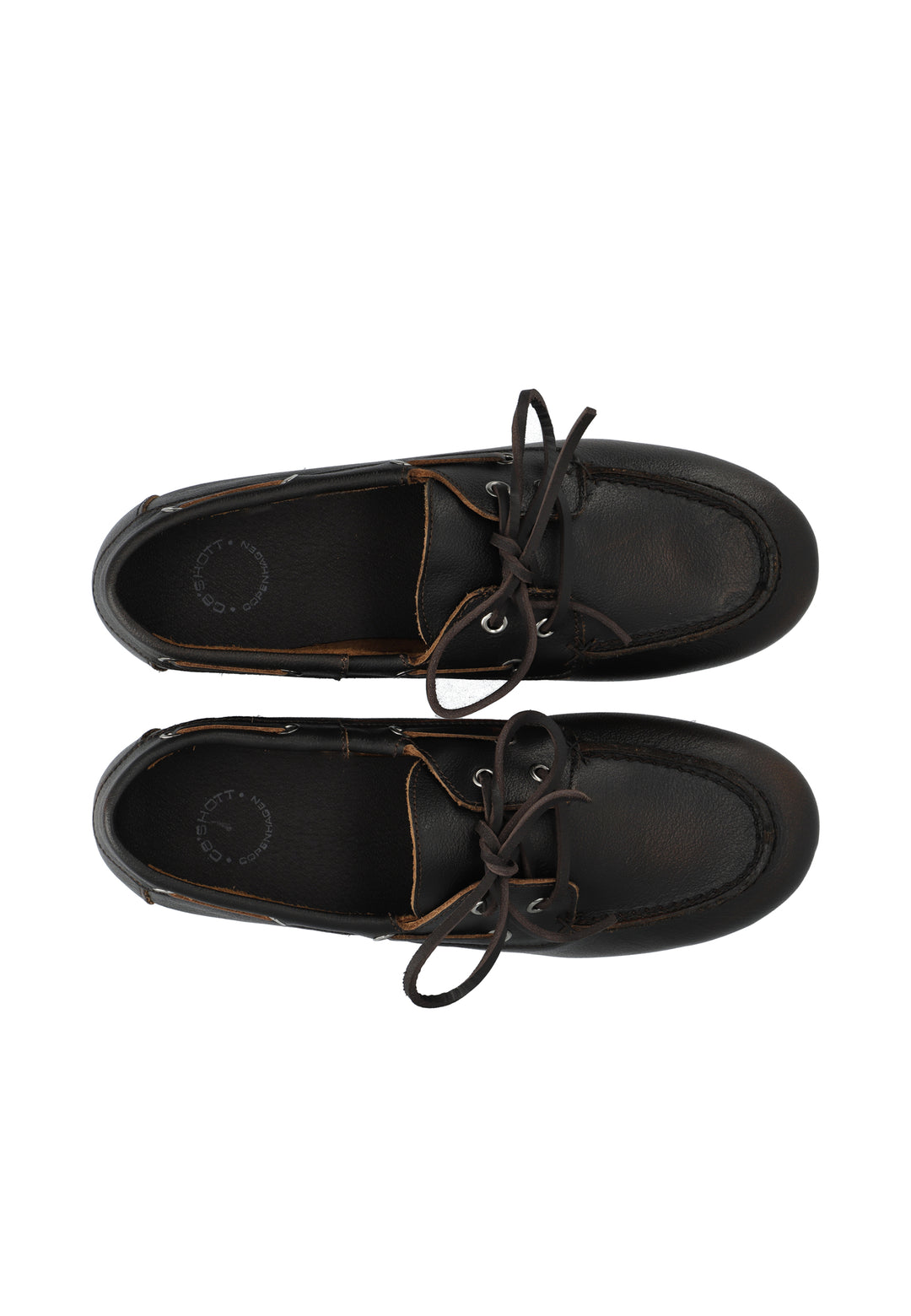 CASHOTT CASCILLE Boat Shoe Distressed Leather *Boat Brown Distressed