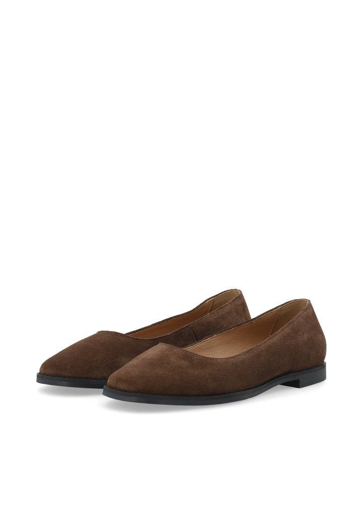 CASHOTT CASDIANA BALLERINA - Suede *Ballerina Dark Brown