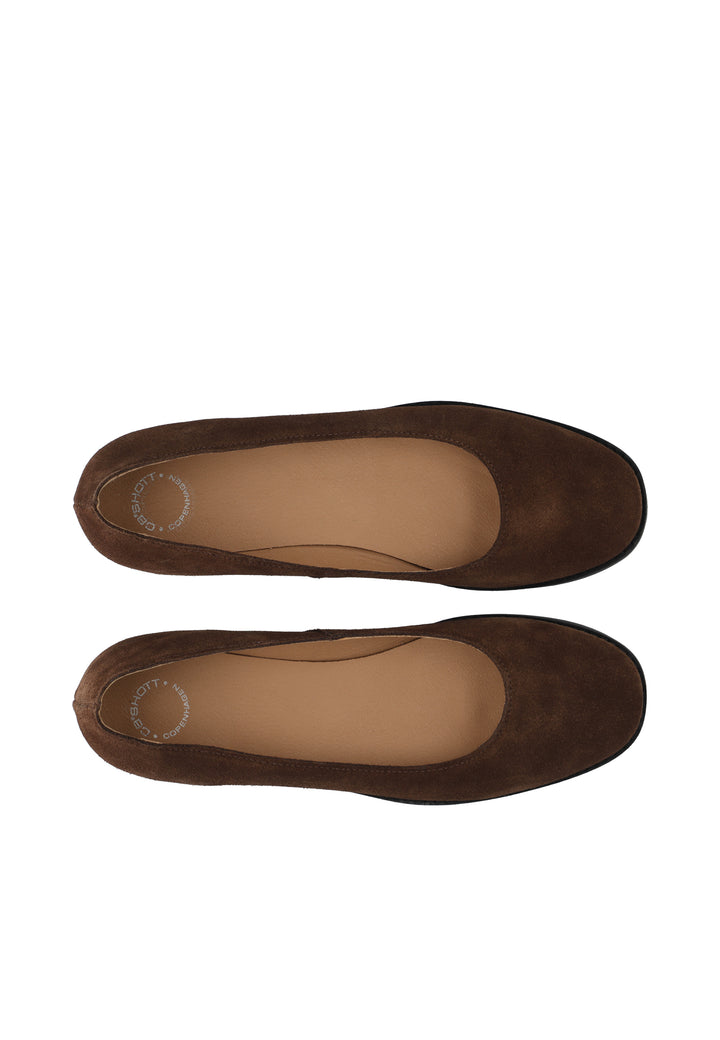 CASHOTT CASDIANA BALLERINA - Suede *Ballerina Dark Brown