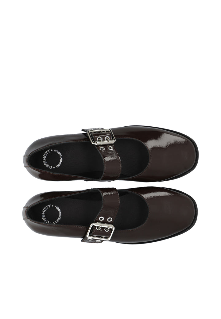 CASHOTT CASDIANA SINGLE STRAP NAPPALAK *Mary Jane Dark Brown