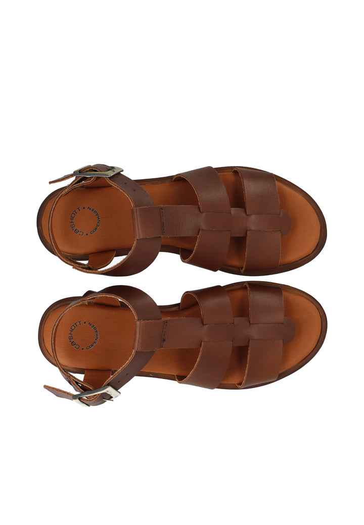 CASHOTT CASELIA Sandal Leather *Sandals Cognac