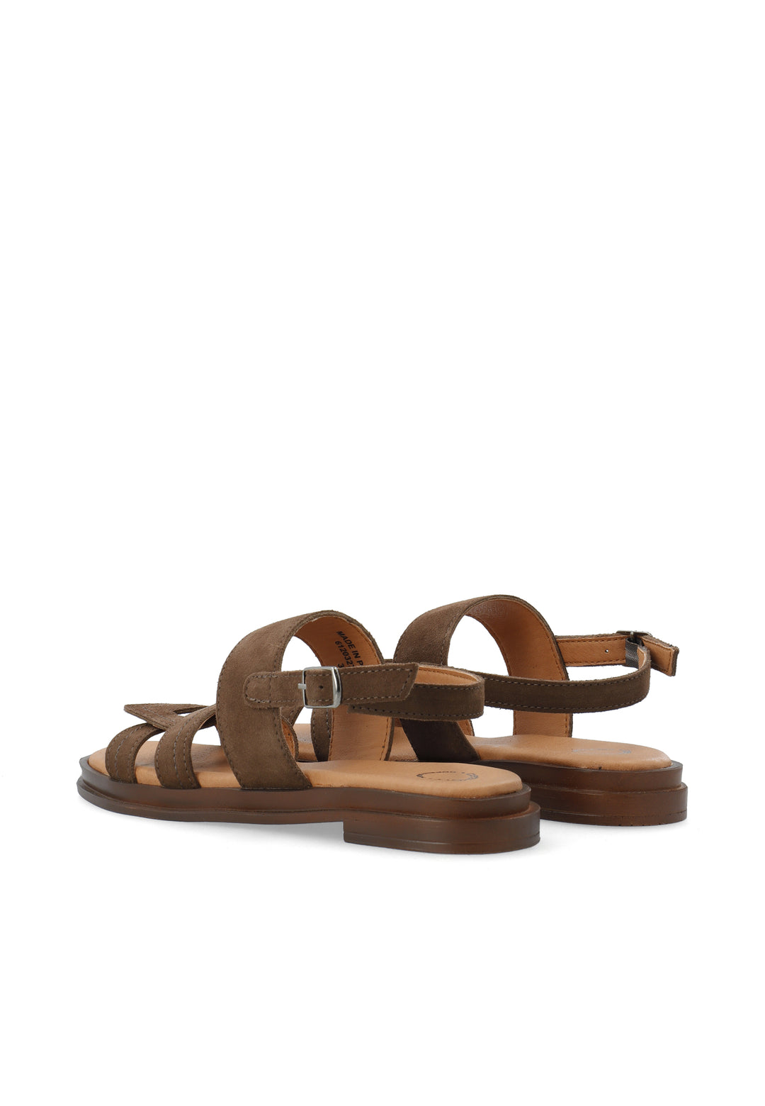 CASHOTT CASELIA Strappy Flat Sandal Suede *Sandals Dark Brown