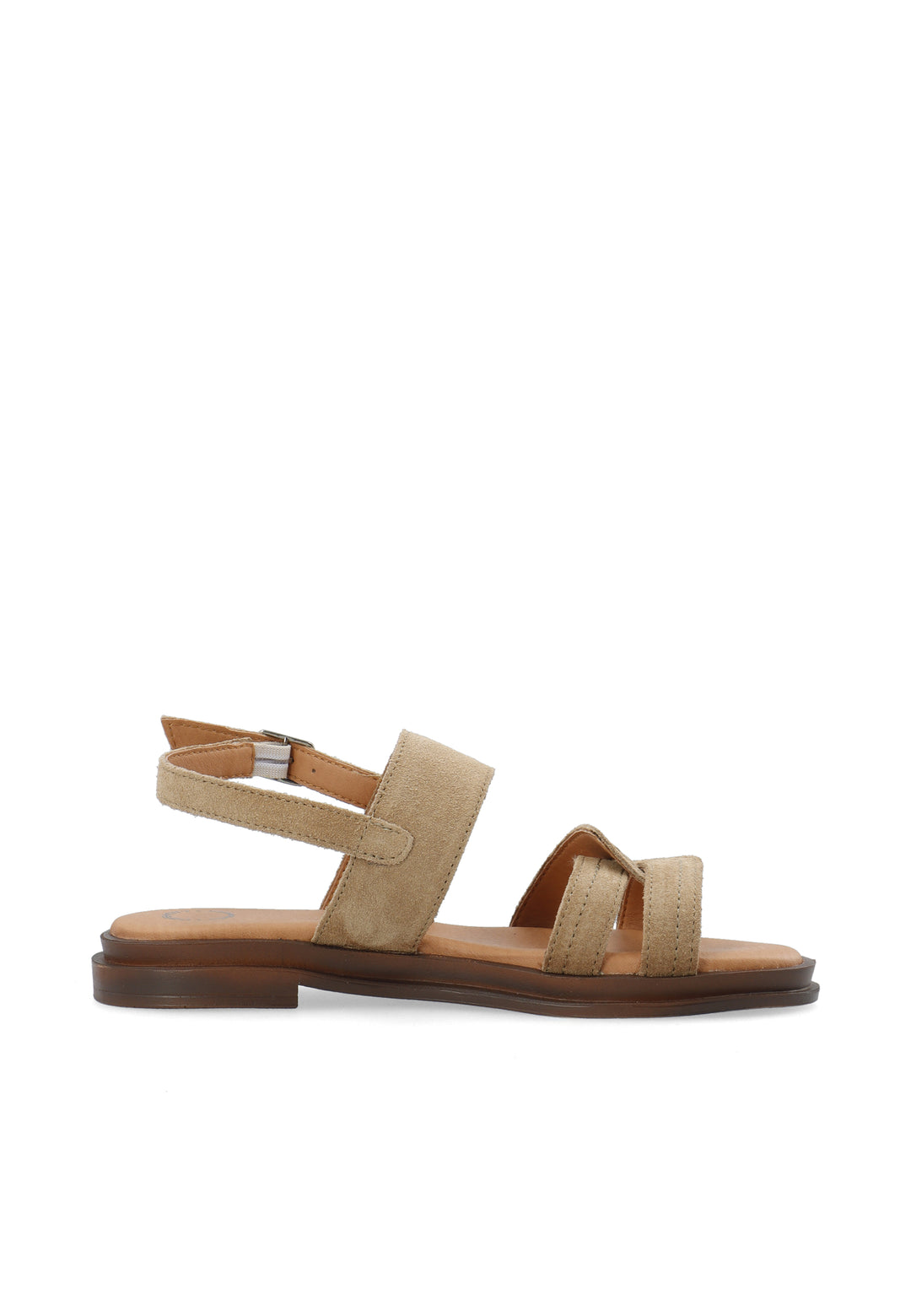 CASHOTT CASELIA Strappy Flat Sandal Suede *Sandals Sand