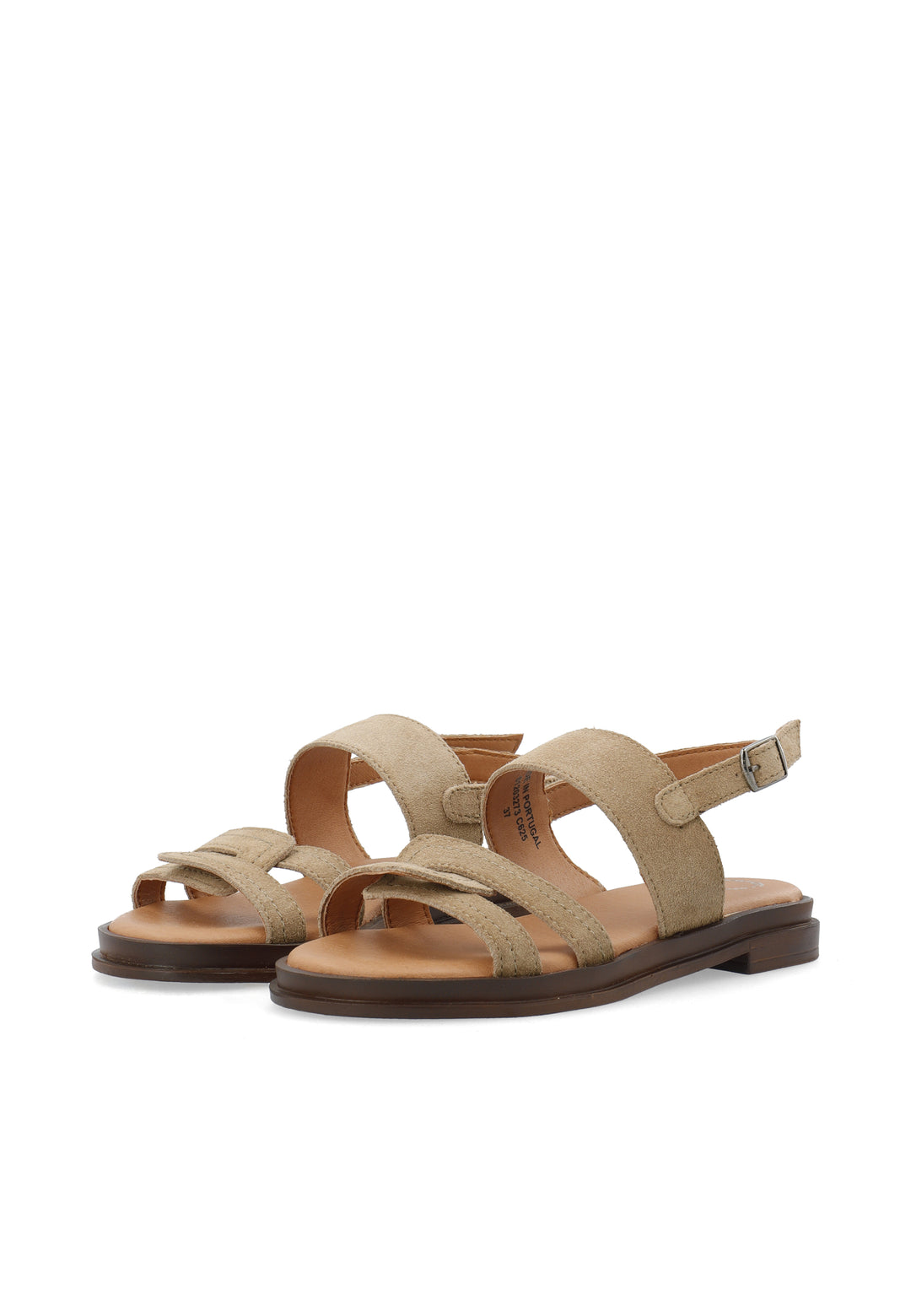 CASHOTT CASELIA Strappy Flat Sandal Suede *Sandals Sand