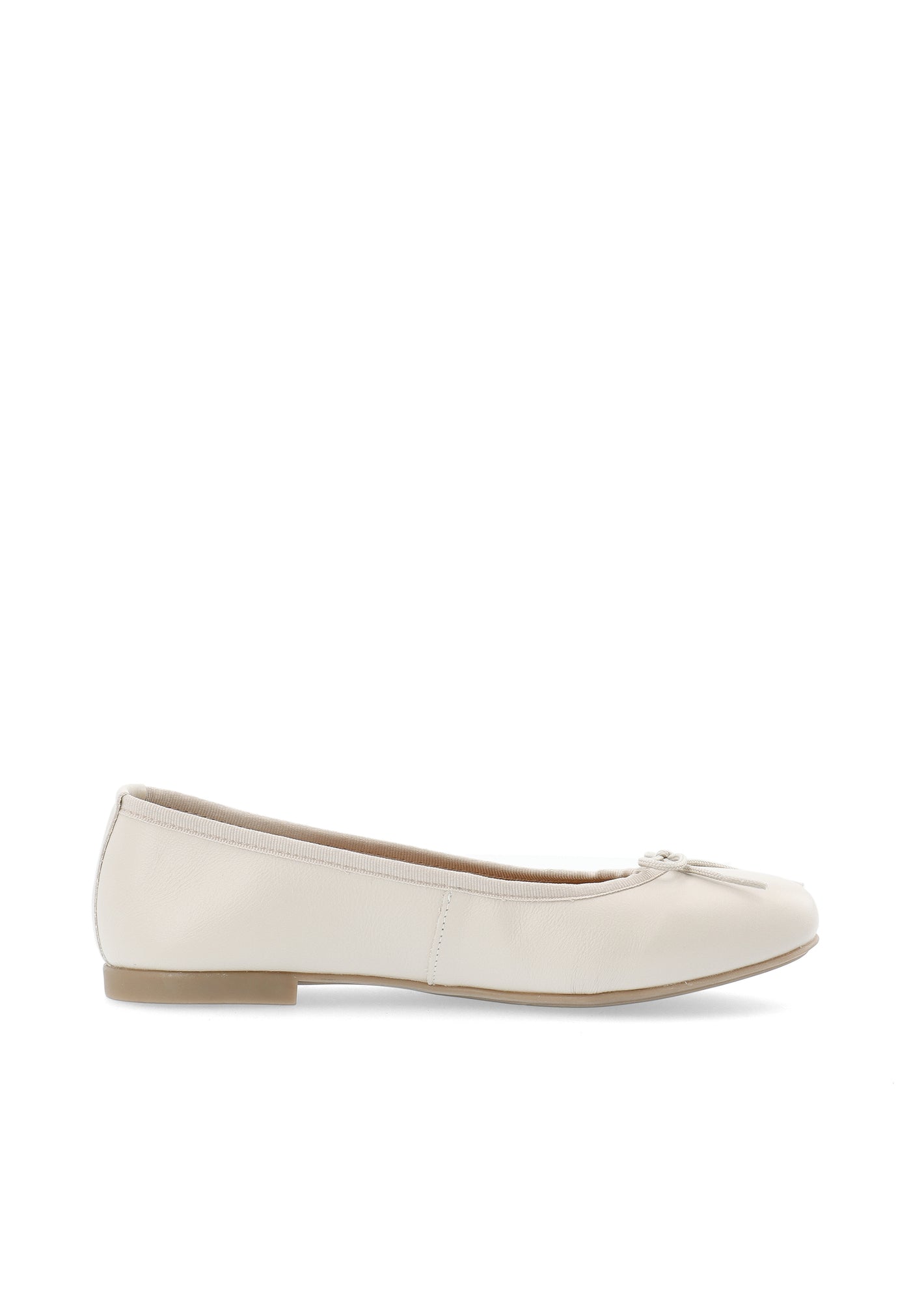 CASHOTT CASELVIRA Ballerina Smooth Leather Ballerina Ivory