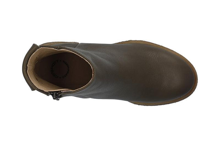 CASHOTT CASEMILY LEATHER *Zip Boot Olive