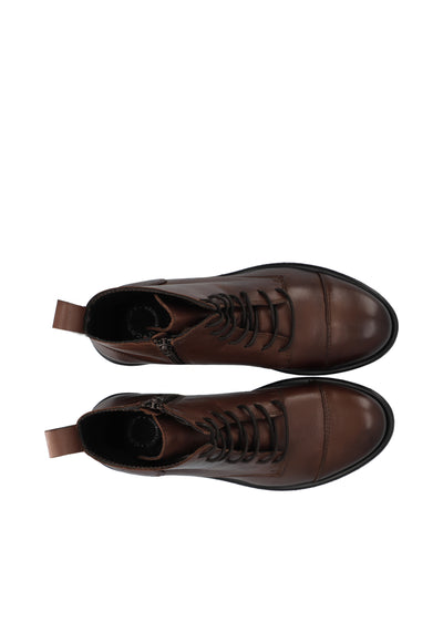 CASHOTT CASEMMA LOW LACE BOOT Lace Up Dark Brown