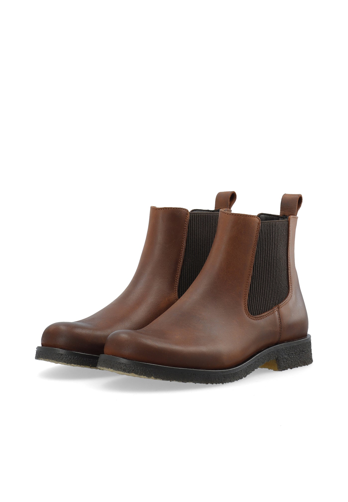 CASHOTT CASFREJA Chelsea Boot Pull Up Leather Chelsea Cognac