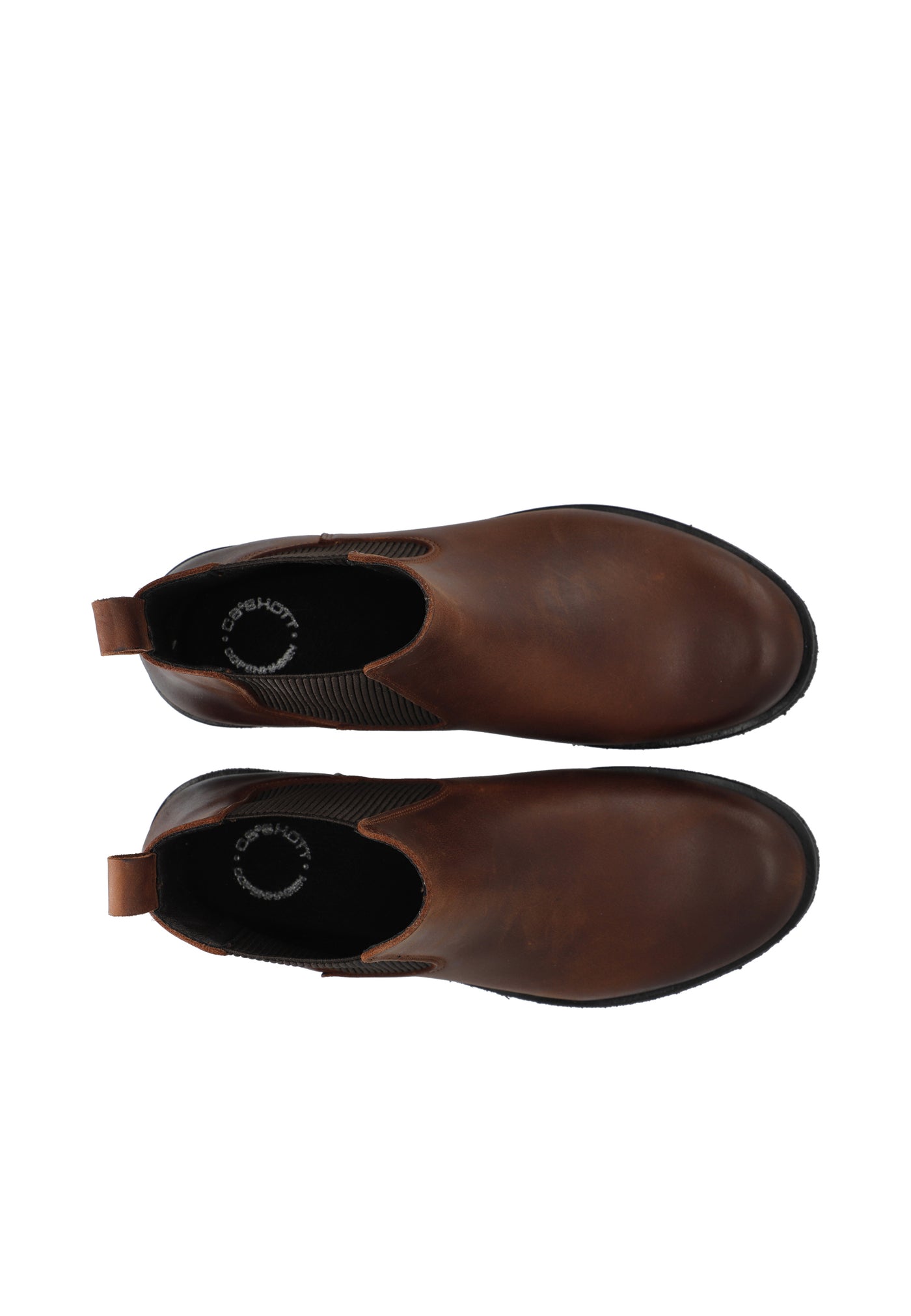 CASHOTT CASFREJA Chelsea Boot Pull Up Leather Chelsea Cognac