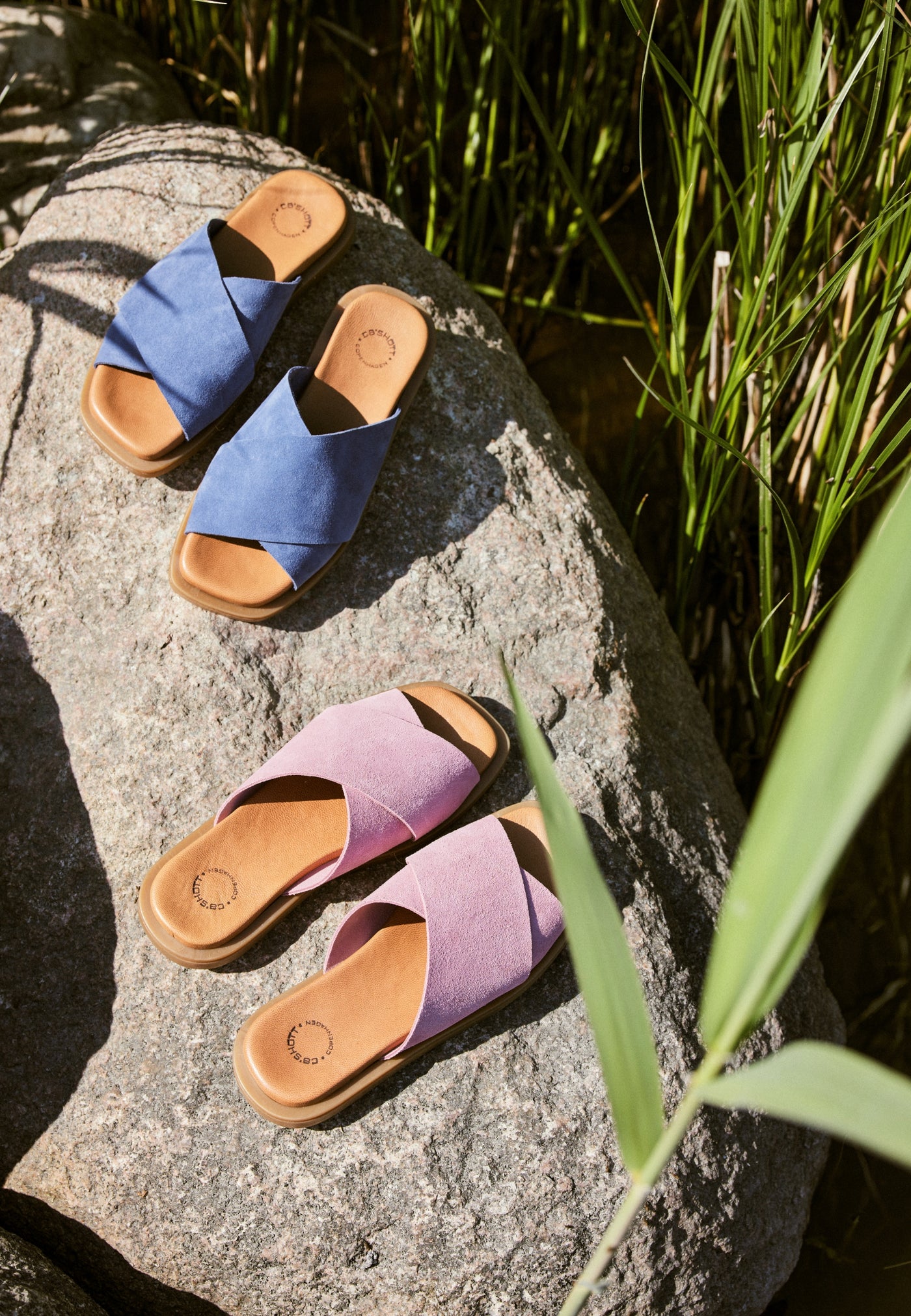 CASHOTT CASHEIDI Slide Suede Slides Dusty Pink