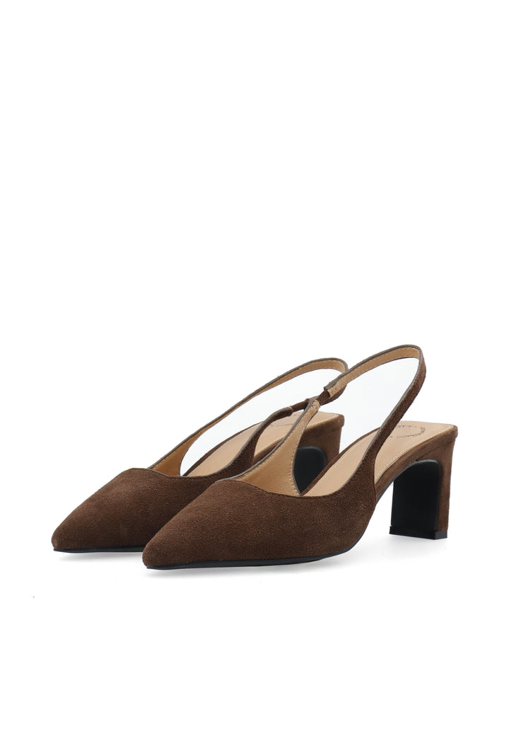 CASHOTT CASHELENA SLINGBACK - Suede *Slingback Dark Brown