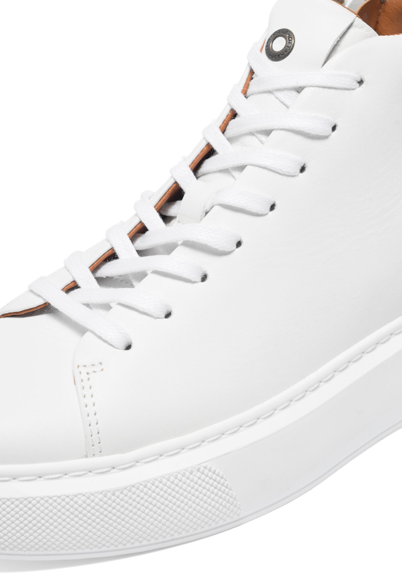 CASHOTT CASIDA Lace Boot Leather Vegetable Tanned Mid Sneakers White