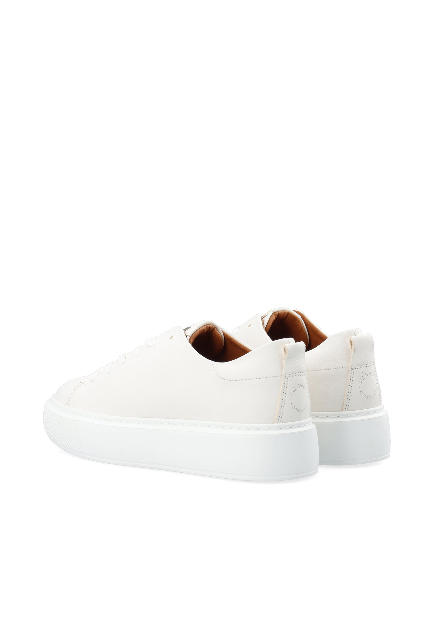 CASHOTT CASIDA Lace Shoe Leather Vegetable Tanned Low Sneakers White