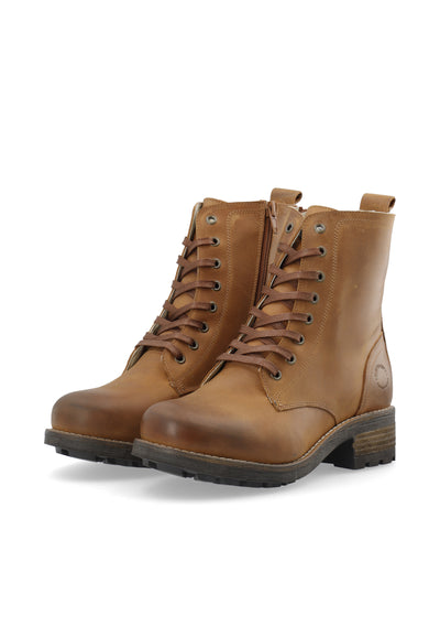 CASHOTT CASKARLA Lace Boot WR Warm Lining Oil Nubuck Lace Up Bison