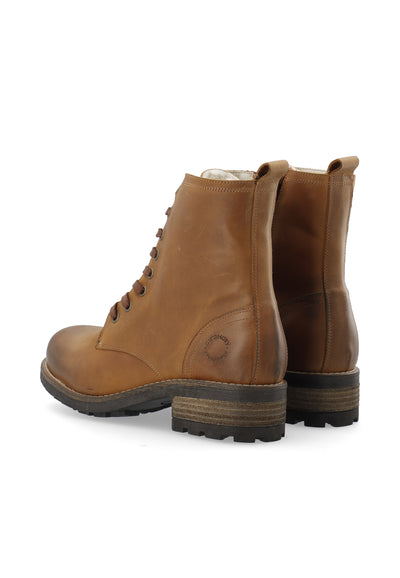 CASHOTT CASKARLA Lace Boot WR Warm Lining Oil Nubuck Lace Up Bison