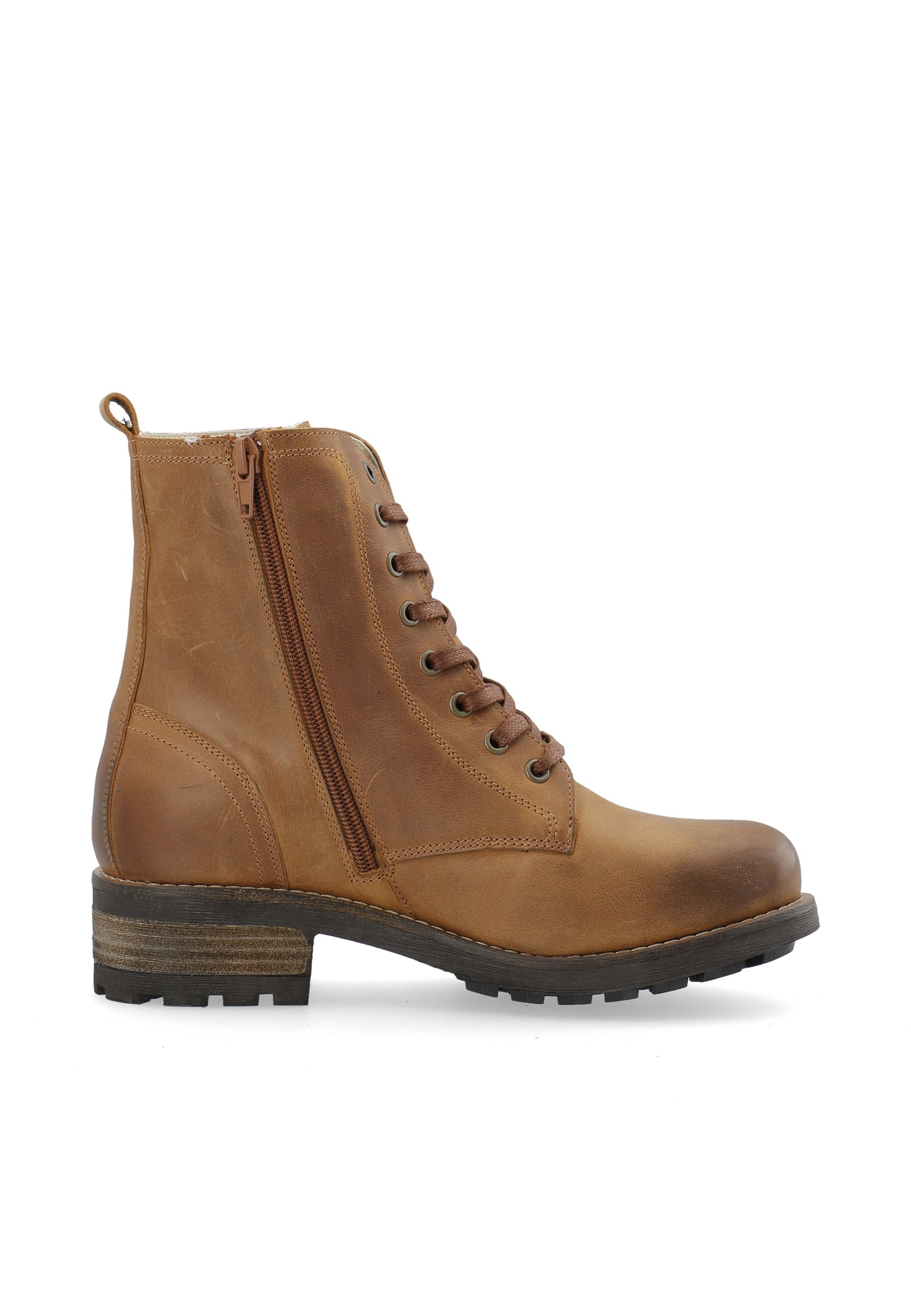 CASHOTT CASKARLA Lace Boot WR Warm Lining Oil Nubuck Lace Up Bison