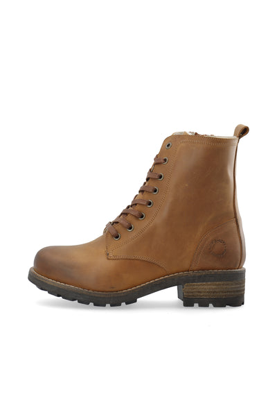 CASHOTT CASKARLA Lace Boot WR Warm Lining Oil Nubuck Lace Up Bison