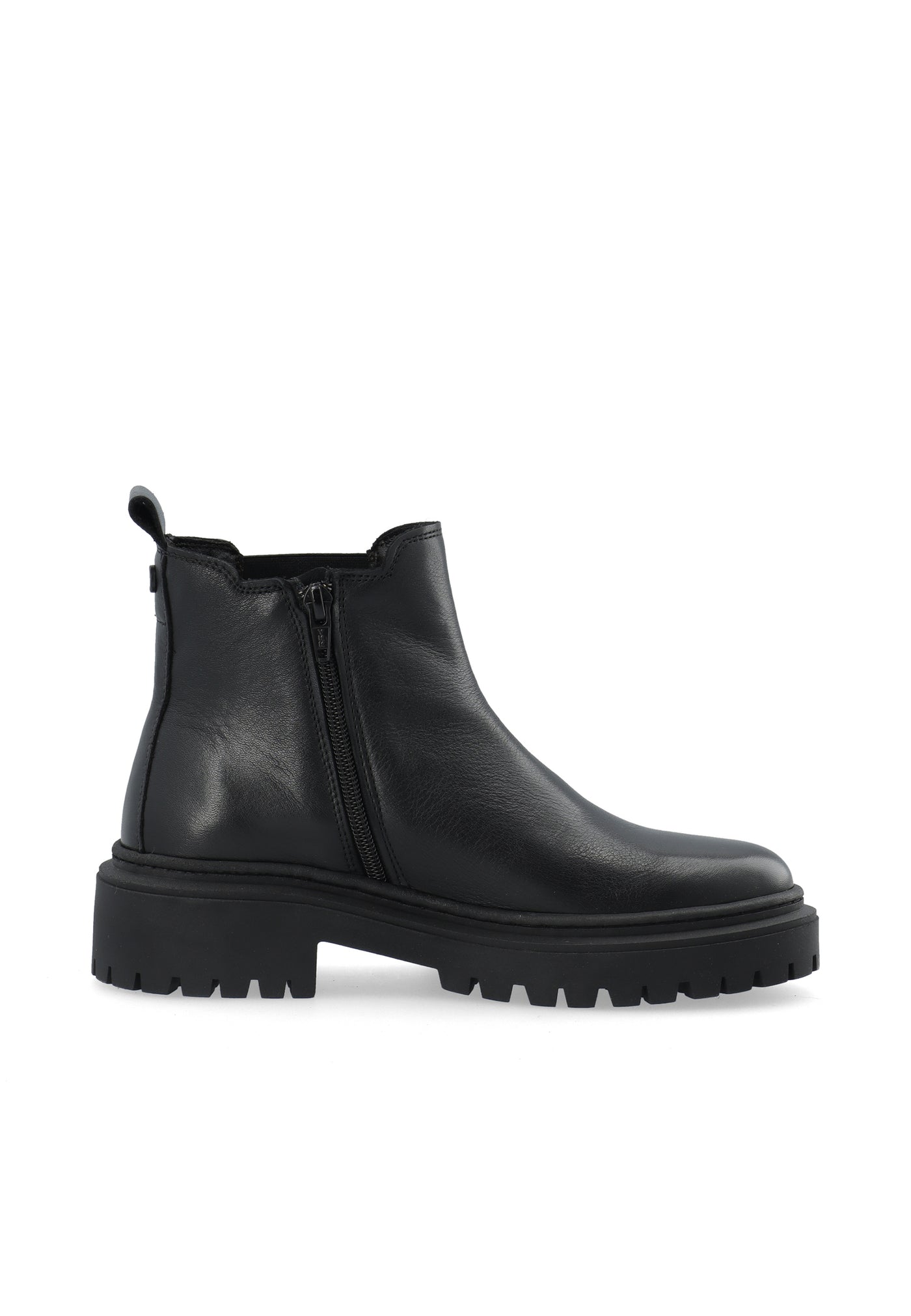 CASHOTT CASLEA Chelsea Boot W. Inside Zip Leather Chelsea Black