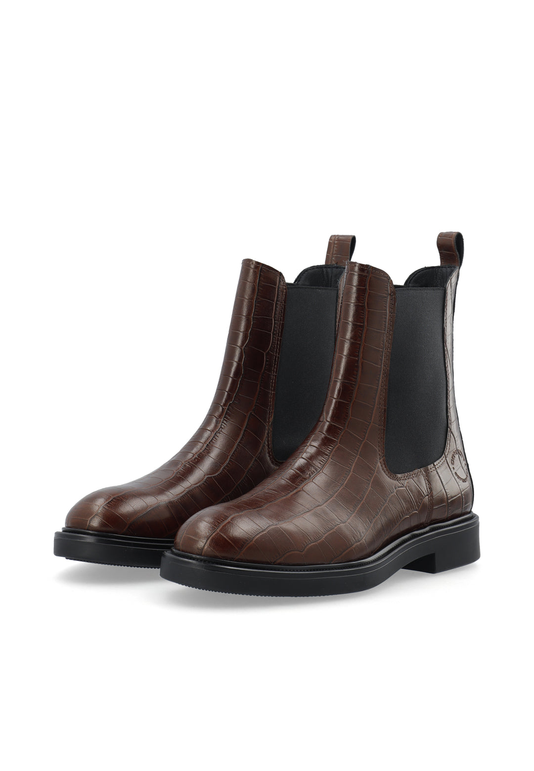 CASHOTT CASLOLA CHELSEA BOOT *Chelsea Dark Brown Croco