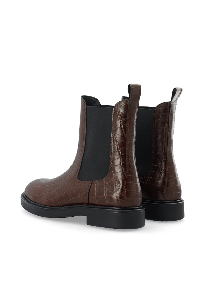 CASHOTT CASLOLA CHELSEA BOOT *Chelsea Dark Brown Croco