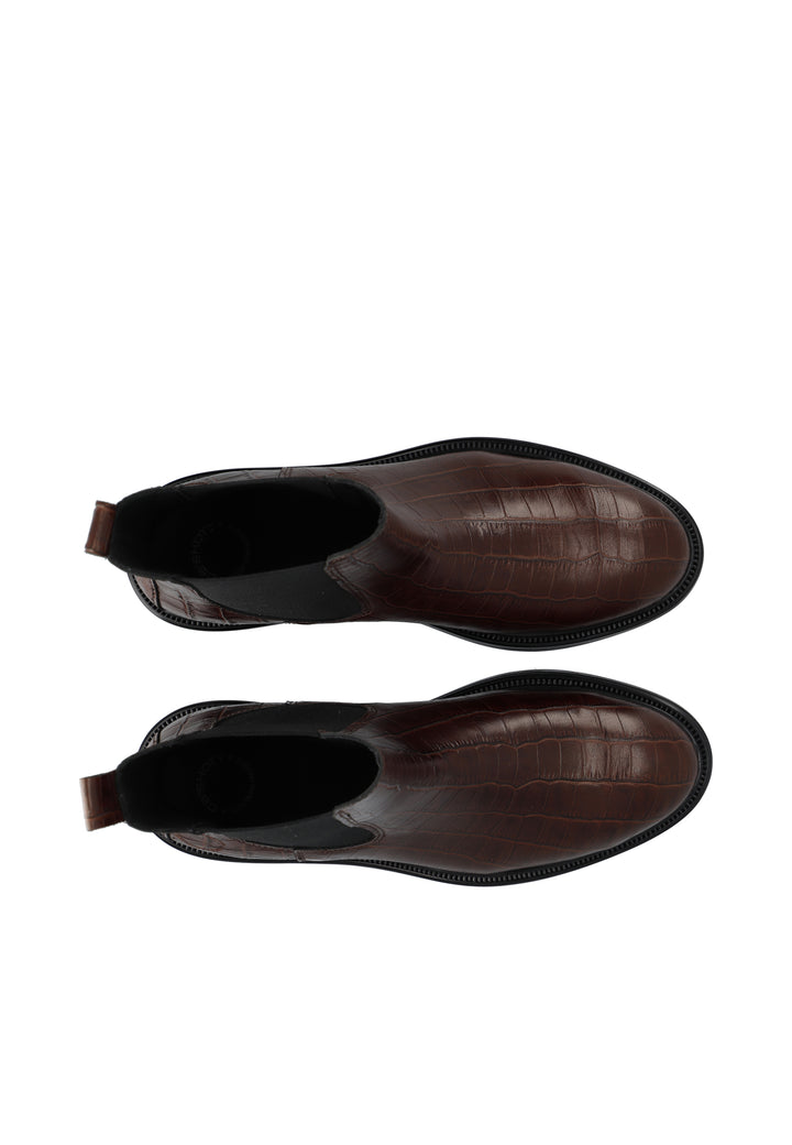 CASHOTT CASLOLA CHELSEA BOOT *Chelsea Dark Brown Croco