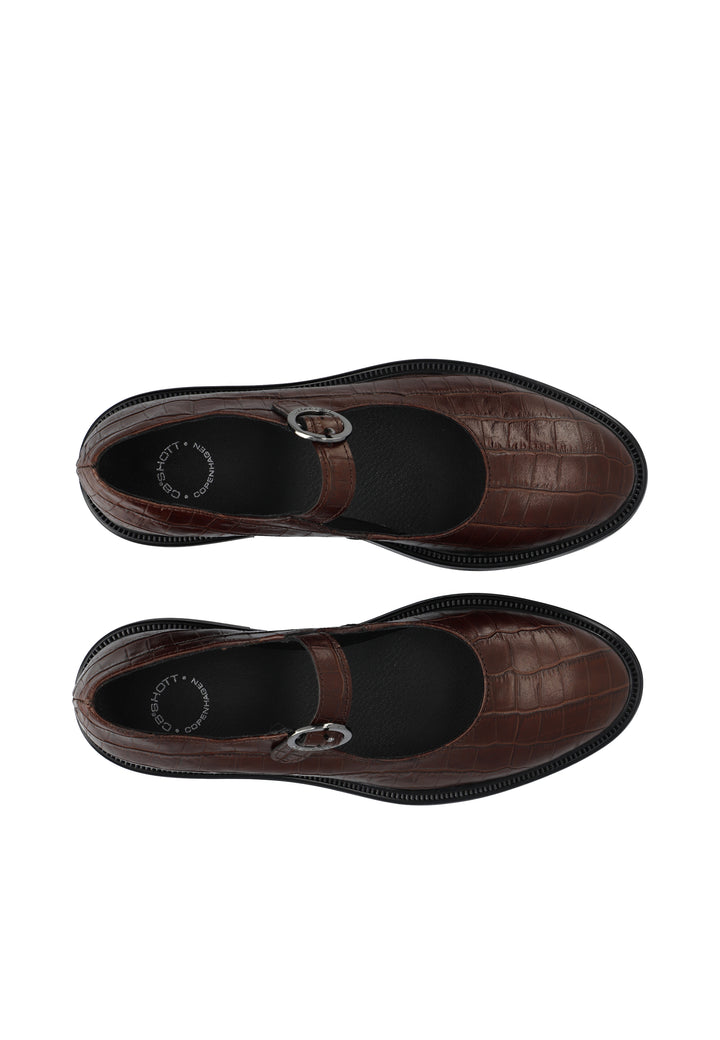 CASHOTT CASLOLA MARY JANE *Mary Jane Dark Brown Croco