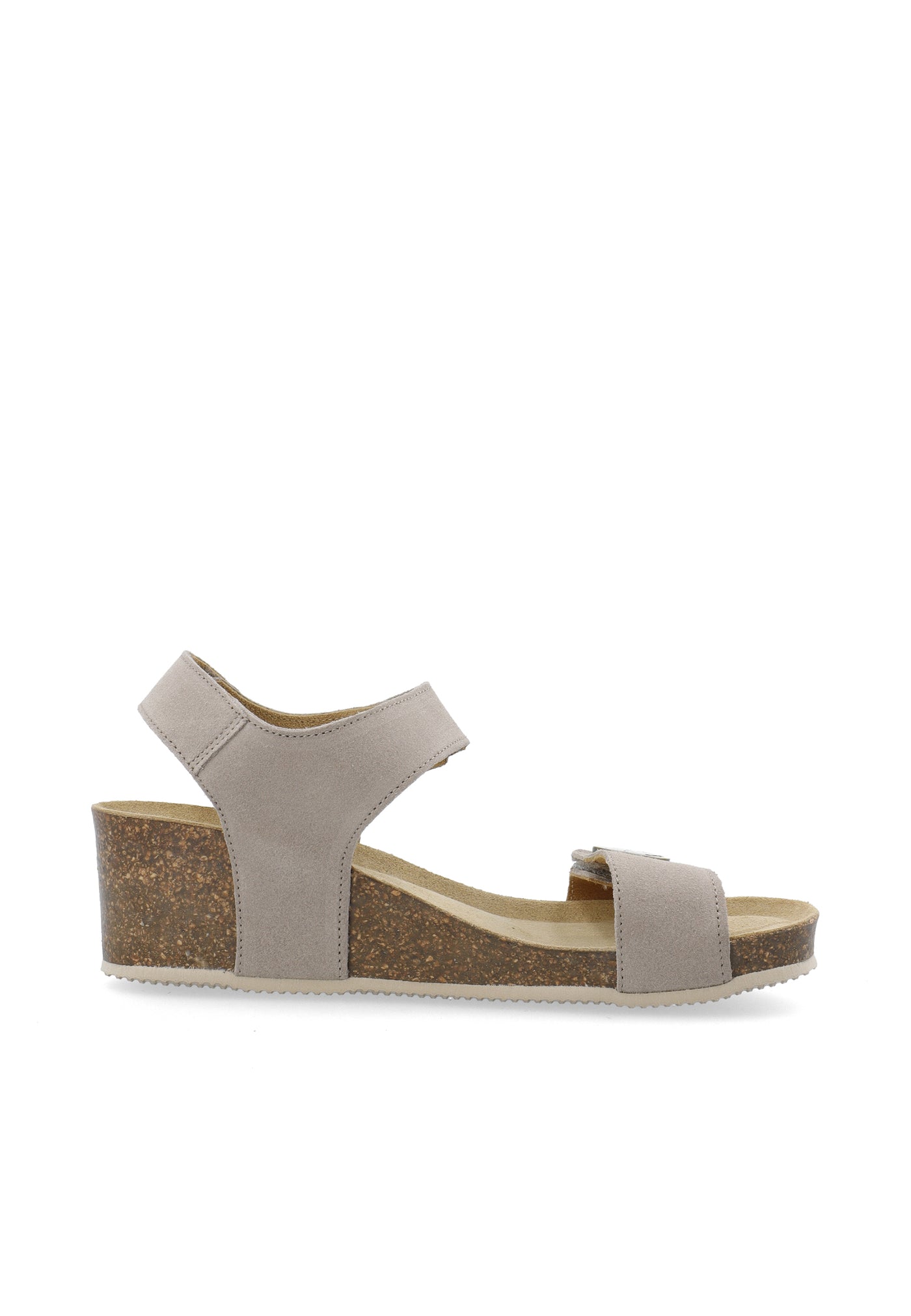 CASHOTT CASMETTE Velcro Sandal Suede Velcro Taupe